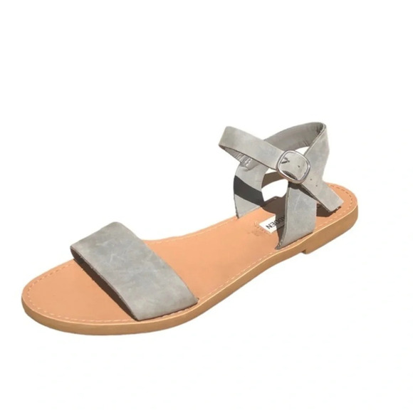 Steve Madden Women's Gray Open Toe Buckle Strap Daelyn Dress Sandals Size 8 - Picture 8 of 12